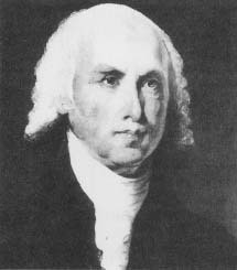Portrait of Secretary of State James Madison, defendant in Marbury v. Madison, which established the principle of judicial review. (by Gilbert Stuart, Courtesy of National Archives and Records Administration)