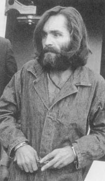 Charles Manson, convicted of the murder of Sharon Tate and six others. (Archive Photos)