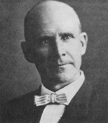 Eugene Debs, leader of the strikers from the American Railway Union, (Courtesy, Library of Congress)