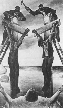 The execution of two men who held radical views provoked outrage throughout the world. (Courtesy, Library of Congress)