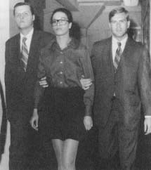 Angela Davis, escorted by two FBI agents, October 1970. (AP/Wide World Photos)