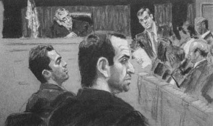 Eyad Ismoil (left) and Ramzi Yousef found guilty of bombing World Trade Center. (AP/Wide World Photos)